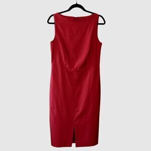 Ann Taylor Classic Sleeveless Sheath Dress Women's 6 Rust Wool Blend